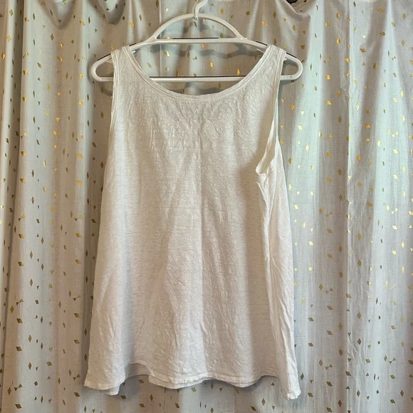 Eileen Fisher White Linen Tank - Picture 2 of 5
